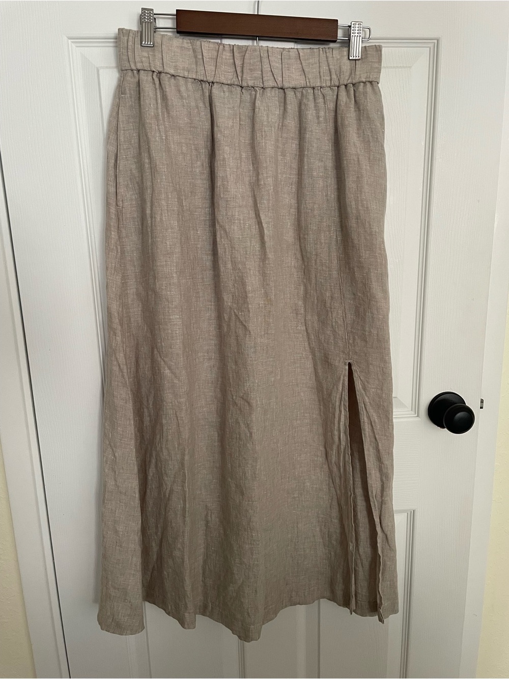 Quince 100% European Linen Maxi Skirt - Flax / Size M Like New